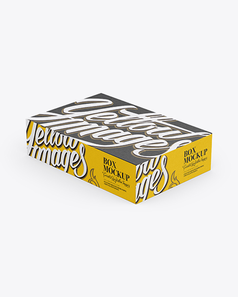 Small Carton Gift Box Mockup In Box Mockups On Yellow Images Object Mockups