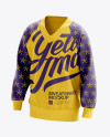 V-Neck Sweatshirt Mockup  - 3/4 View