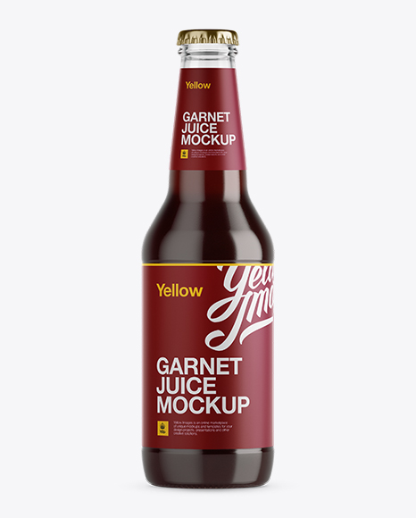 330ml Garnet Juice Bottle Mockup PSD #2