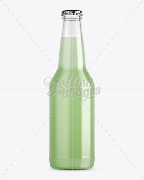 330ml Lime Juice Bottle Mockup