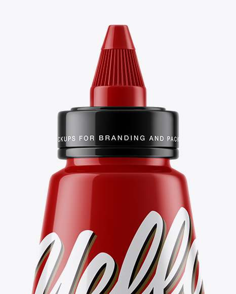 Glossy Sauce Bottle Mockup PSD #2
