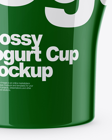 Glossy Yogurt Cup Mockup PSD #1