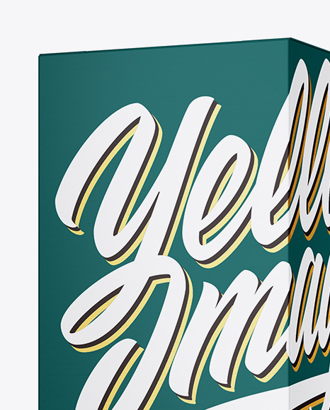 Textured Box Mockup   Half Side View PSD #2