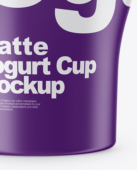 Matte Yogurt Cup Mockup PSD #1