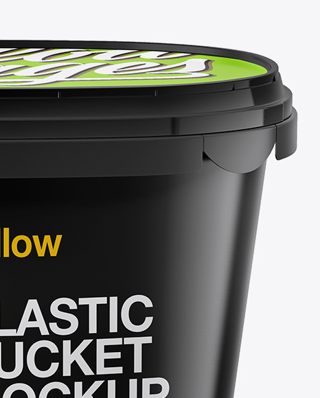 Download Plastic Bucket Mockup Front View High Angle Shot In Bottle Mockups On Yellow Images Object Mockups PSD Mockup Templates