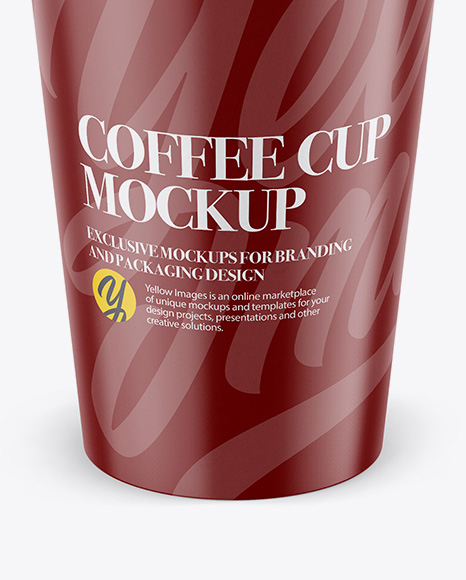 Coffee Cup Mockup   Front View (High Angle Shot) PSD #1