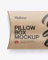 Download Kraft Pillow Box Mockup Top View In Box Mockups On Yellow Images Object Mockups Yellowimages Mockups