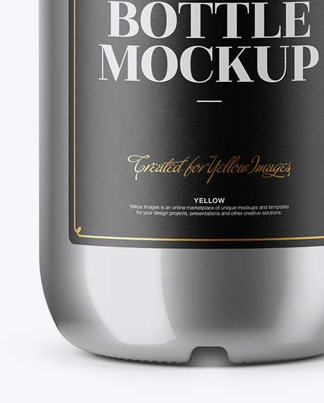 Metallic Bottle Mockup PSD #5