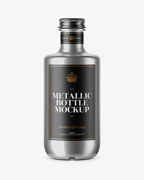 Metallic Bottle Mockup PSD #6