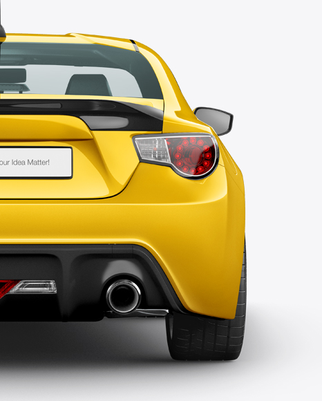 Toyota GT86 Mockup - Back View - Free Download Images High Quality PNG, JPG