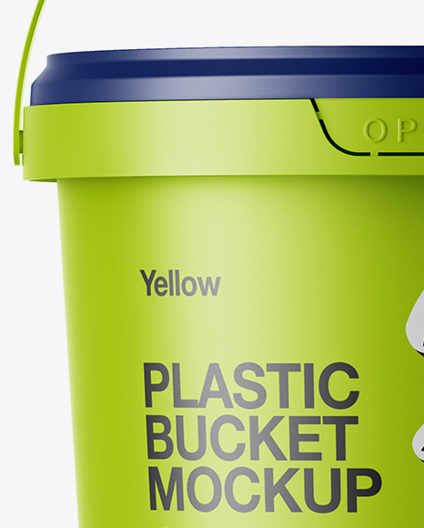 Matte Plastic Bucket Mockup - Free Download Images High Quality PNG, JPG