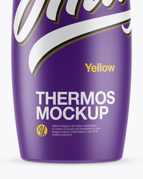 Download 1l Matte Thermos Mockup In Bottle Mockups On Yellow Images Object Mockups Yellowimages Mockups