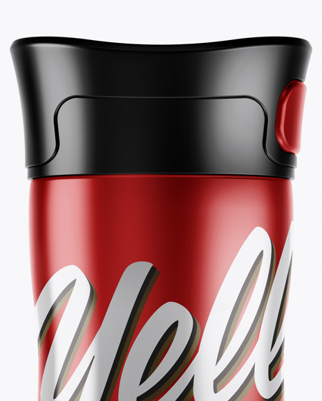 1L Matte Metallic Thermos Mockup