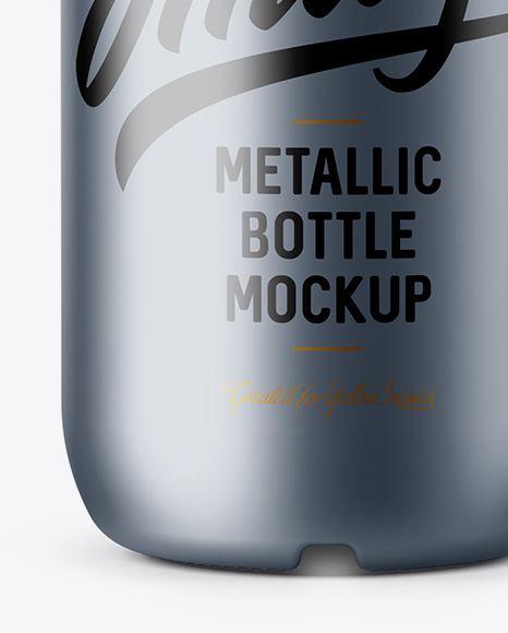 Matte Metallic Bottle Mockup PSD #1