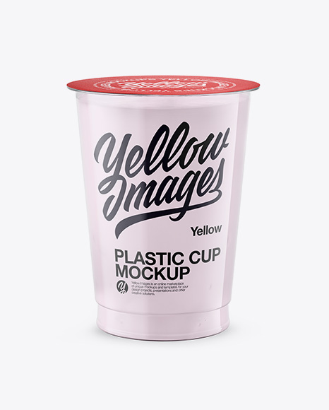 500g Yogurt Cup Mockup - Front View