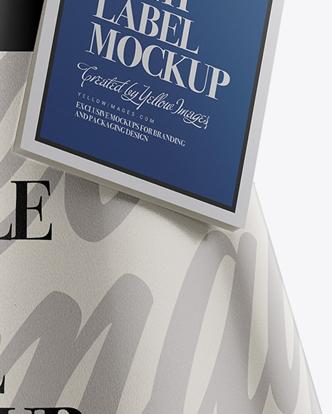 Matte Bottle With Paper Label Mockup PSD #7