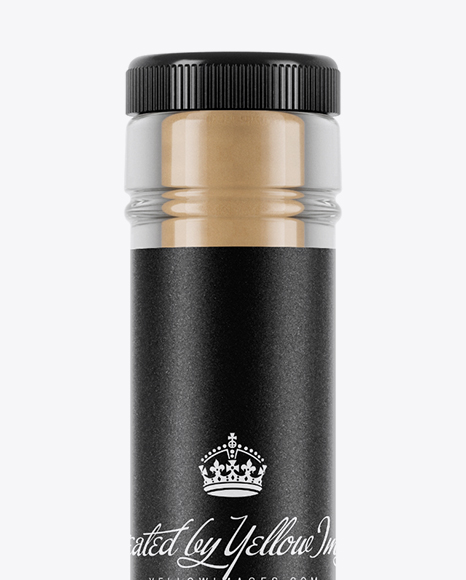 Clear Glass Bottle With Pink Wine Mockup PSD #2