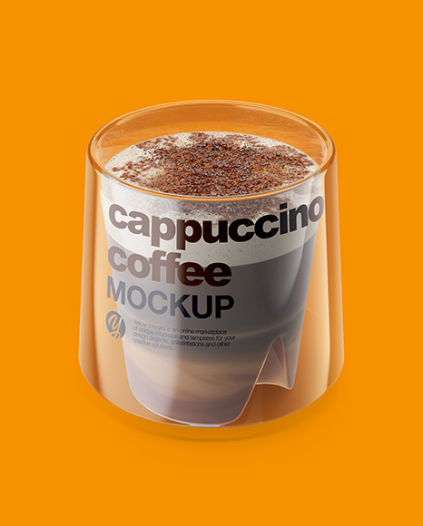 Cappuccino Coffee Cup with Cinnamon Mockup   High Angle Shot   Top View PSD #2