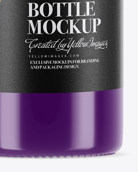 Glossy Ceramic Bottle Mockup PSD #1