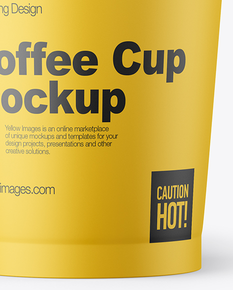 Download Reusable Coffee Cup Mockup In Cup Bowl Mockups On Yellow Images Object Mockups PSD Mockup Templates