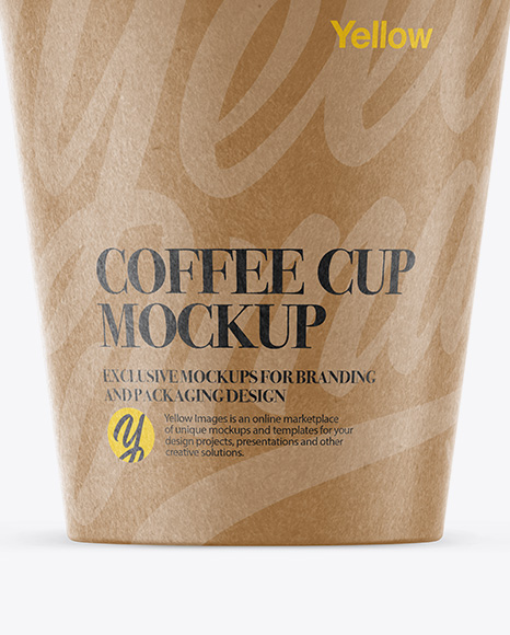 Paper Coffee Cup Mockup   Front View PSD #1