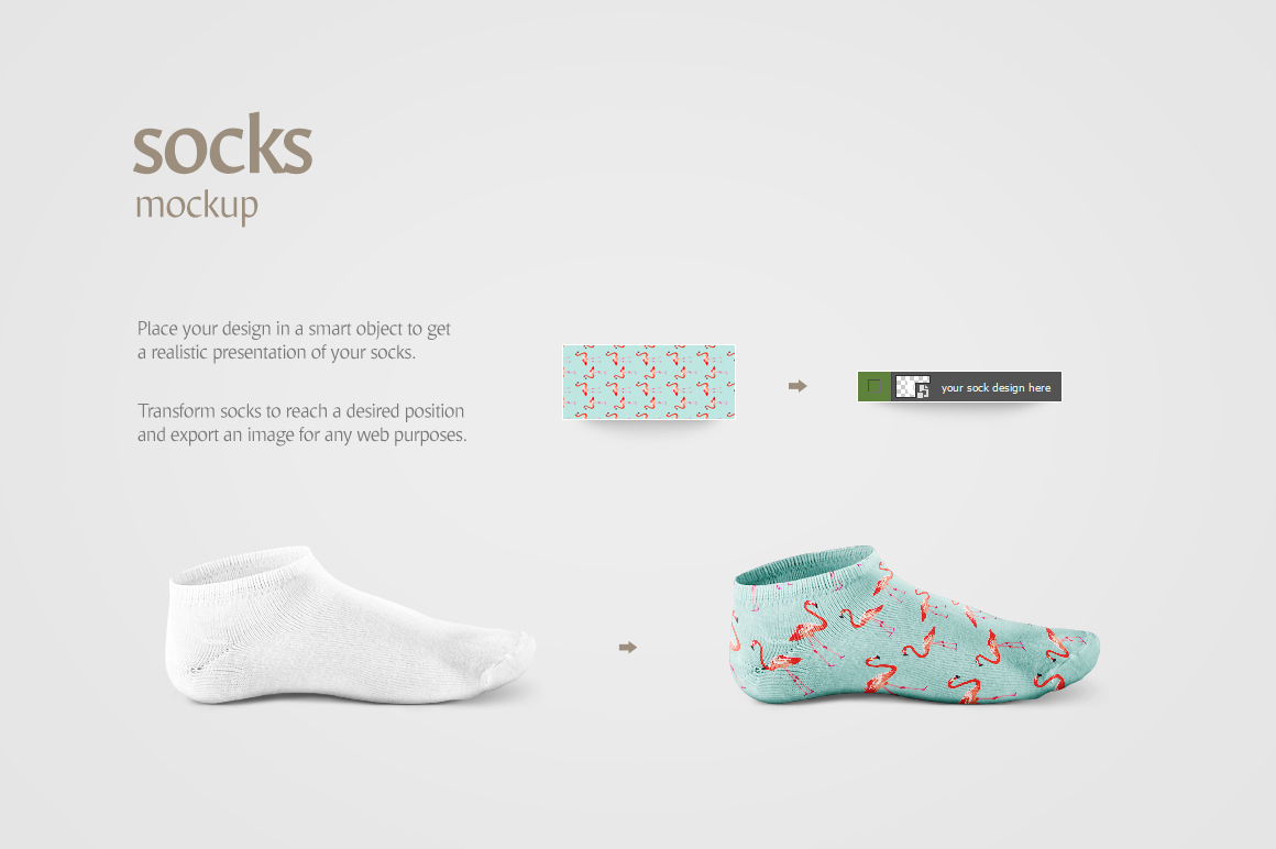 Download Socks Mockup in Apparel Mockups on Yellow Images Creative ...