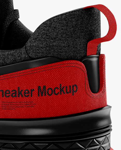 Sneaker Mockup Back Half Side View In Apparel Mockups On Yellow Images Object Mockups