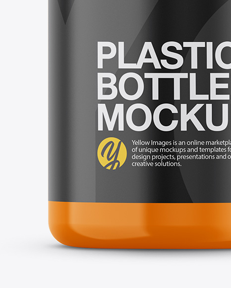 Glossy Plastic Bottle Mockup PSD #1
