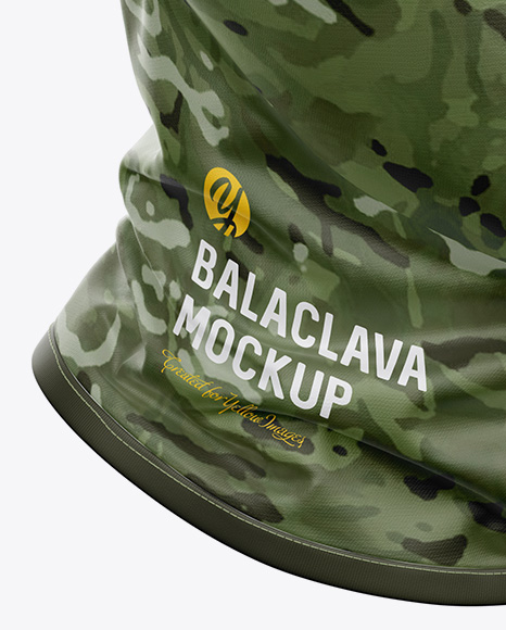 Download Balaclava Mockup Halfside View In Apparel Mockups On Yellow Images Object Mockups PSD Mockup Templates