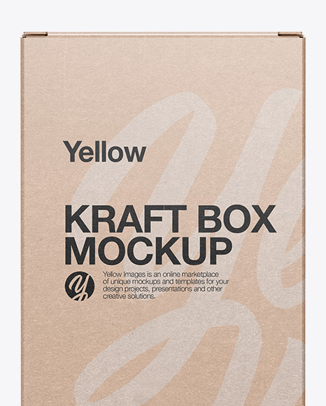 Download Kraft Box With Pasta Mockup Front View In Box Mockups On Yellow Images Object Mockups