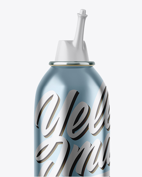 Metallic Sprayer With Transparent Cap Mockup PSD #6