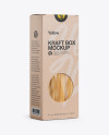 Download Kraft Box with Pasta Mockup - Half Side View in Box ... Yellowimages Mockups