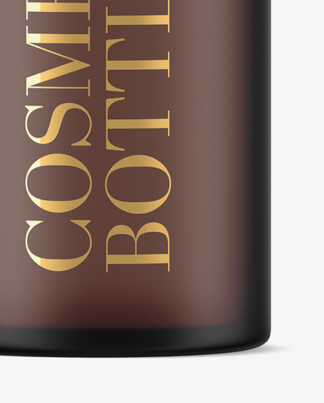 Frosted Glass Bottle W  Wooden Cap Mockup PSD #1