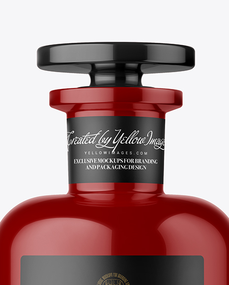 Glossy Ceramic Bottle Mockup PSD #2