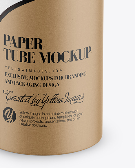 Download Kraft Paper Tube Mockup Front View High Angle Shot In Tube Mockups On Yellow Images Object Mockups Yellowimages Mockups