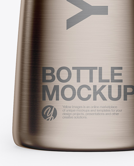 Textured Metallic Bottle Mockup PSD #1