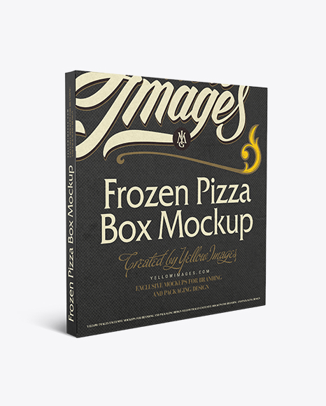 Download Frozen Pizza Box Mockup In Box Mockups On Yellow Images Object Mockups PSD Mockup Templates