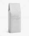 Kraft Coffee Bag With Valve Mockup - Half-Turned View - Free Download