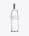 Download Clear Glass Vodka Bottle Mockup in Bottle Mockups on Yellow Images Object Mockups