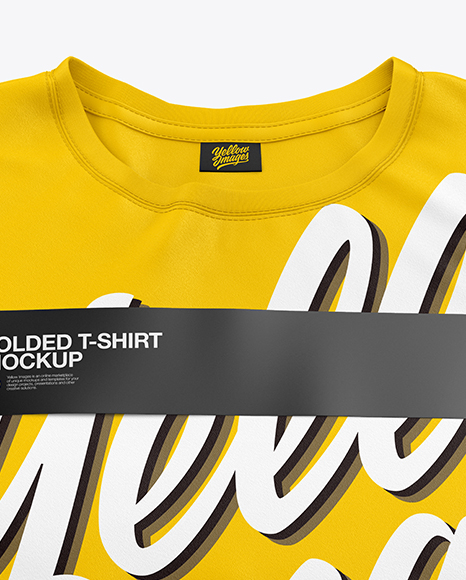 Download Stack of Folded T-Shirts Mockup - High-Angle Shot in ...