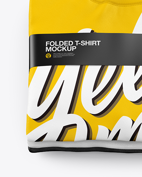 Download Stack Of Folded T Shirts Mockup High Angle Shot In Apparel Mockups On Yellow Images Object Mockups