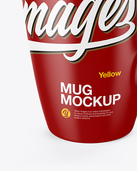 Matte Mug Mockup   Half Side View (High Angle Shot) PSD #4