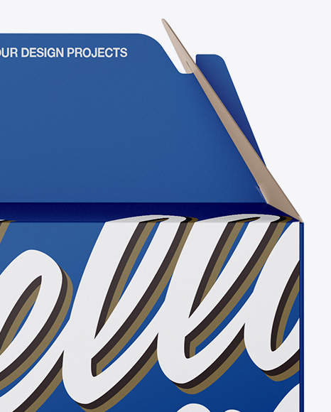 Matte Paper Box Mockup   Front View PSD #2