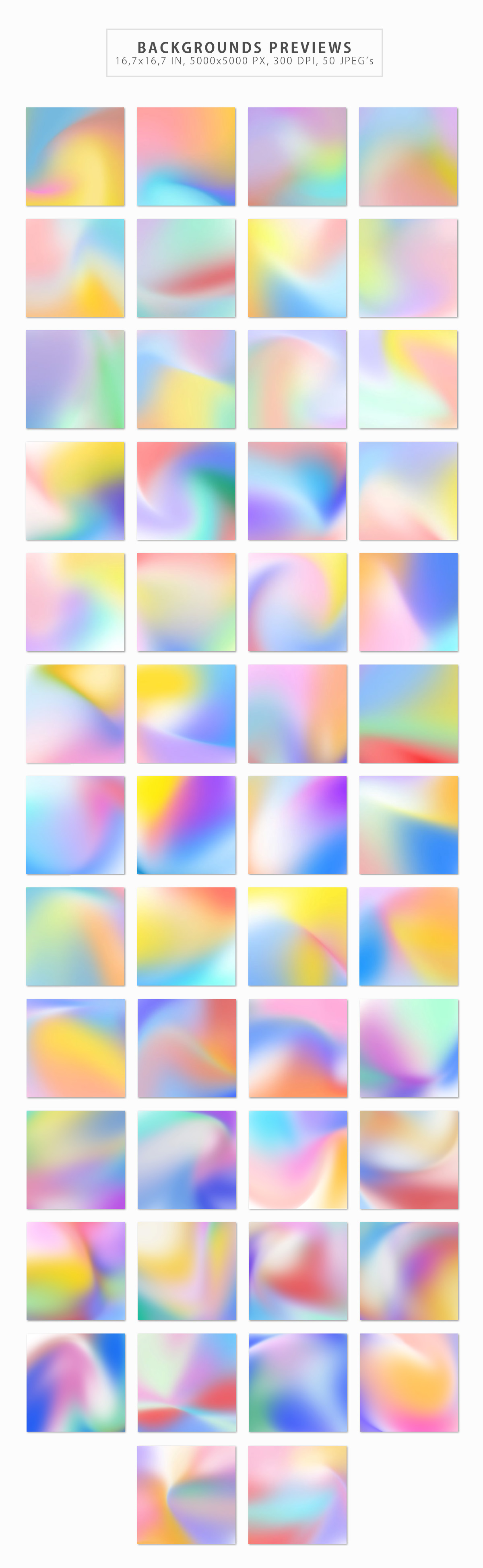 50 Holographic Backgrounds