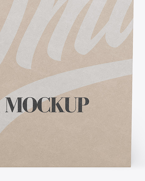 Kraft Box Mockup   Front View (High Angle Shot) PSD #1