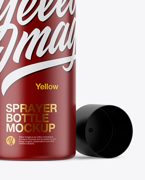 Opened Matte Sprayer Bottle Mockup In Bottle Mockups On Yellow Images Object Mockups