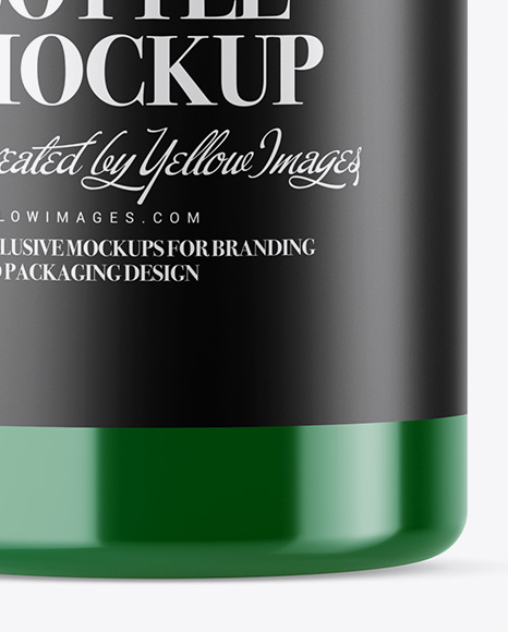 Glossy Cosmetic Bottle with Pump Mockup PSD #1