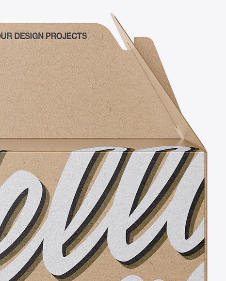 Kraft Paper Box Mockup   Front View PSD #3