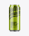 Aluminium Can With Metallic Finish Mockup - Front View
