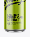 Aluminium Can With Metallic Finish Mockup - Front View